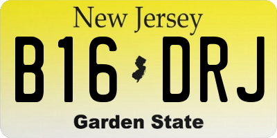 NJ license plate B16DRJ