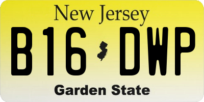 NJ license plate B16DWP