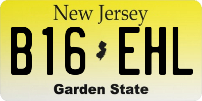 NJ license plate B16EHL