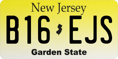 NJ license plate B16EJS