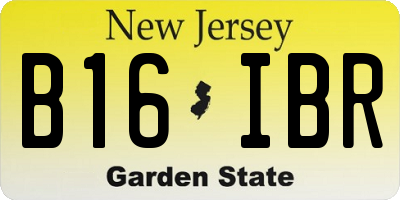 NJ license plate B16IBR