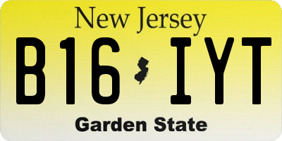 NJ license plate B16IYT