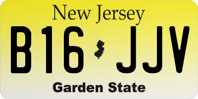 NJ license plate B16JJV