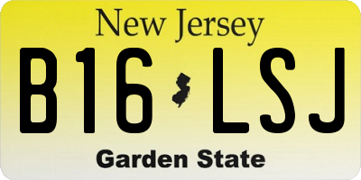 NJ license plate B16LSJ