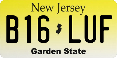 NJ license plate B16LUF