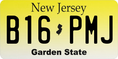 NJ license plate B16PMJ