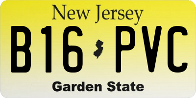 NJ license plate B16PVC