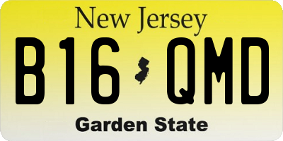 NJ license plate B16QMD
