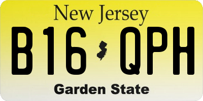 NJ license plate B16QPH