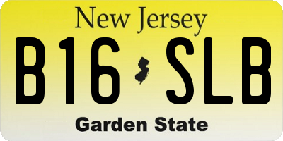 NJ license plate B16SLB