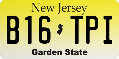 NJ license plate B16TPI