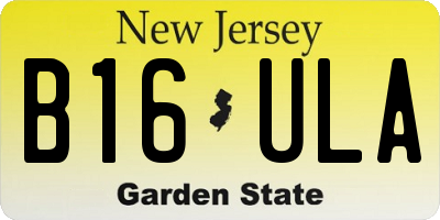 NJ license plate B16ULA
