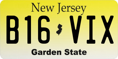 NJ license plate B16VIX