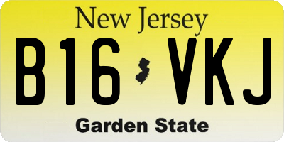 NJ license plate B16VKJ