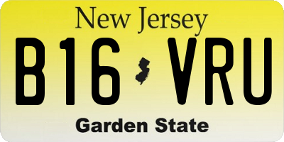 NJ license plate B16VRU