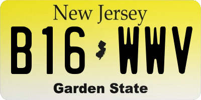 NJ license plate B16WWV