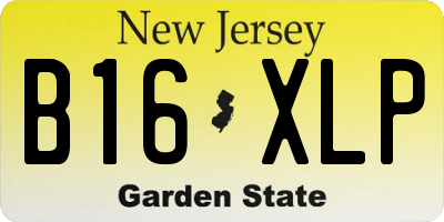 NJ license plate B16XLP