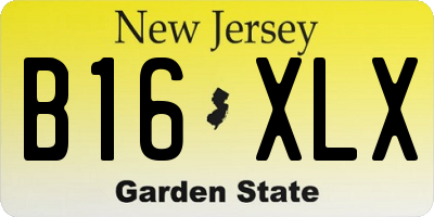 NJ license plate B16XLX