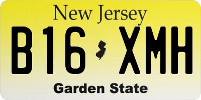 NJ license plate B16XMH