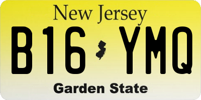 NJ license plate B16YMQ