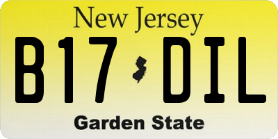 NJ license plate B17DIL