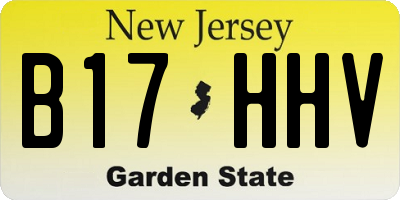 NJ license plate B17HHV