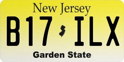 NJ license plate B17ILX