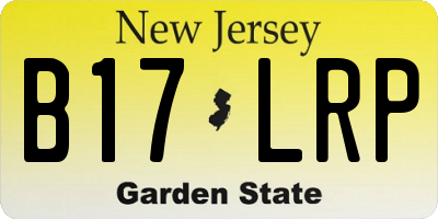 NJ license plate B17LRP