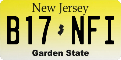 NJ license plate B17NFI