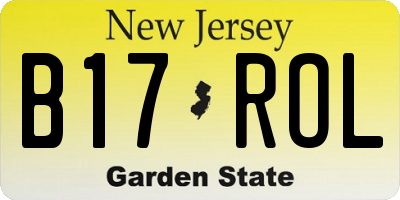NJ license plate B17ROL
