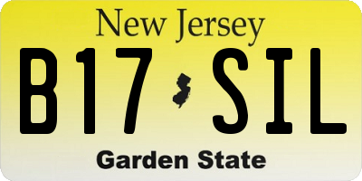 NJ license plate B17SIL