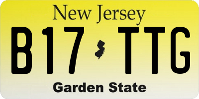NJ license plate B17TTG