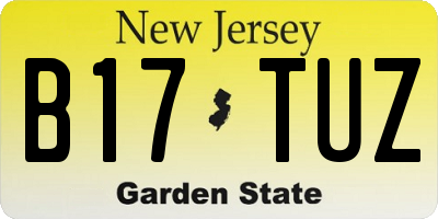 NJ license plate B17TUZ