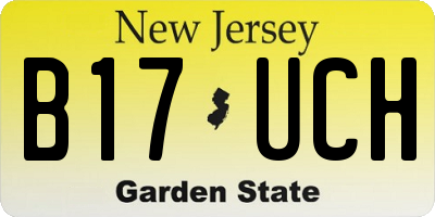 NJ license plate B17UCH