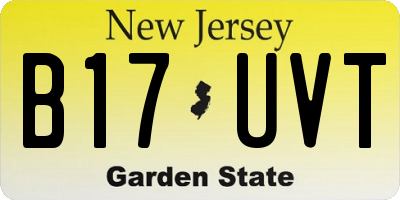 NJ license plate B17UVT