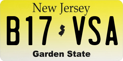NJ license plate B17VSA