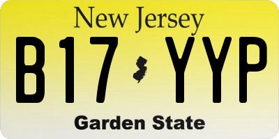 NJ license plate B17YYP