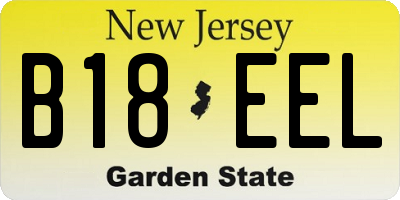 NJ license plate B18EEL