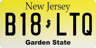 NJ license plate B18LTQ