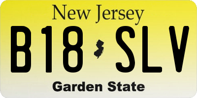 NJ license plate B18SLV