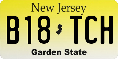 NJ license plate B18TCH