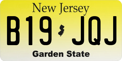 NJ license plate B19JQJ