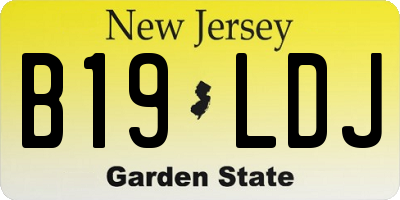 NJ license plate B19LDJ