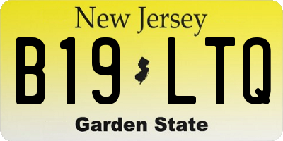 NJ license plate B19LTQ
