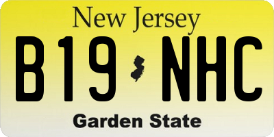 NJ license plate B19NHC