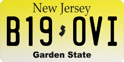 NJ license plate B19OVI