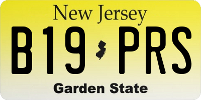 NJ license plate B19PRS