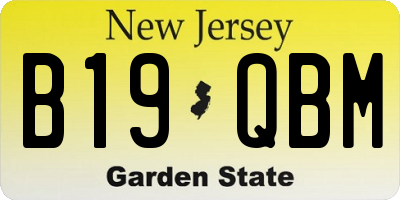 NJ license plate B19QBM