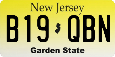 NJ license plate B19QBN