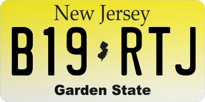 NJ license plate B19RTJ